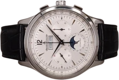 Titel: Master Calendar Q413843J (Nyhed)
Mærke: Jaeger-LeCoultre
Model: Master Control Chronograph Calendar
Ref.: Q413843J
Kategori: Dress
Diameter: 40mm
Funktioner: Kronograf, Månefase, Dato, Ugedag
Årgang: 2022
Pris: 92000
Stand: 9.0 (Brugt)
Skivefarve: Sølv
Rem: Læder
Kassemateriale: Stål
Køn: Herre
Match: 100.0%
Billedet ejes af Chrono (961615) Et Jaeger-LeCoultre ur