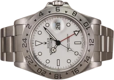 Titel: Explorer II 16570 - 3/1993
Mærke: Rolex
Model: Explorer II
Ref.: 16570
Årgang: 1993
Tilbehør: Boks og Papirer
Stand: 8.0 (Brugt)
Pris: 59.000 kr.
Diameter: 40mm
Funktioner: GMT, Dato
Skivefarve: Hvid
Rem: Metal
Kassemateriale: Stål
Kategori: Sport
Køn: Herre
Match: 100.0%
Billedet ejes af Chrono (1174530) Et Rolex ur