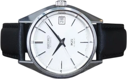 Title: Reissue SCVN001
Brand: King Seiko
Model: King Seiko Reissue Limited Edition Historical Collection
Ref: SCVN001
Category: Dress
Diameter: 36mm
Functions: Dato
Year: 2000
Price: 12000
Condition: 8.0
Dial Color: Hvid
Strap: Læder
Case material: Stål
Gender: Herre
Match: 100.0%
Billedet er ejet af Chrono (101240) Et King Seiko ur