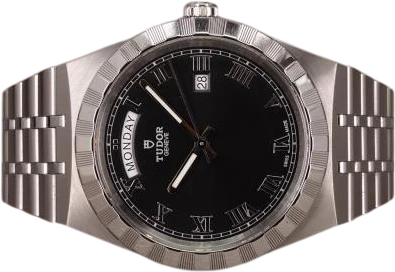 Titel: Royal 28600 - 2/2026 (Nyhed)
Mærke: Tudor
Model: Royal
Ref.: 28600
Kategori: Sport
Diameter: 41mm
Funktioner: Dato, Ugedag
Årgang: 2026
Pris: 18000
Stand: 8.0 (Brugt)
Skivefarve: Sort
Rem: Metal
Kassemateriale: Stål
Køn: Herre
Match: 100.0%
Billedet ejes af Chrono (978409) Et Tudor ur