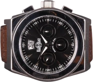 Title: ECW Panhard F41
Brand: European Company Watch
Model: Panhard F41 Big Date Chronograph
Ref: PF41ST4658
Category: Racing
Diameter: 46mm
Functions: Kronograf, Dato
Year: 2010
Price: 17000
Condition: 8.0
Dial Color: Sort
Strap: Læder
Case material: Stål
Gender: Herre
Match: 100.0%
Billedet er ejet af Chrono (101386) Et European Company Watch ur