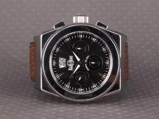 Title: ECW Panhard F41
Brand: European Company Watch
Model: Panhard F41 Big Date Chronograph
Ref: PF41ST4658
Category: Racing
Diameter: 46mm
Functions: Kronograf, Dato
Year: 2010
Price: 17000
Condition: undefined
Dial Color: Sort
Strap: Læder
Case material: Stål
Gender: Herre
Match: 100.0%
Billedet er ejet af Chrono (101386) Et European Company Watch ur