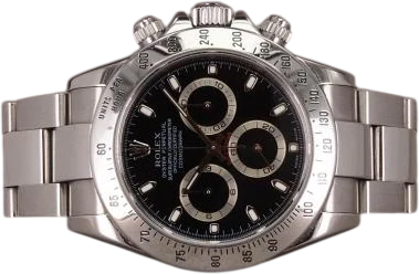 Titel: Daytona 116520 - 11/2004
Mærke: Rolex
Model: Daytona
Ref.: 116520
Årgang: 2004
Tilbehør: Boks og Papirer
Stand: 8.0 (Brugt)
Pris: 146.000 kr.
Diameter: 40mm
Funktioner: Kronograf, Dato
Skivefarve: Sort
Rem: Metal
Kassemateriale: Stål
Kategori: Racing
Køn: Herre
Match: 100.0%
Billedet ejes af Chrono (947023) Et Rolex ur