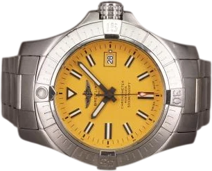 Title: Avenger Seawolf - A17319
Brand: Breitling
Model: Breitling Avenger Seawol
Ref: A1733110/I519
Category: Dykker
Diameter: 45mm
Functions: Dato
Year: 2018
Price: 22000
Condition: 8.0
Dial Color: Gul
Strap: Metal
Case material: Stål
Gender: Herre
Match: 100.0%
Billedet er ejet af Chrono (331875) Et Breitling ur