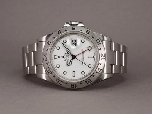 Title: Explorer II 16570 - 4/2001
Brand: Rolex
Model: Explorer II
Ref: 16570
Category: Sport
Diameter: 40mm
Functions: GMT, Dato
Year: 2000
Price: 55000
Condition: undefined
Dial Color: Hvid
Strap: Metal
Case material: Stål
Gender: Herre
Match: 100.0%
Billedet er ejet af Chrono (333806) Et Rolex ur