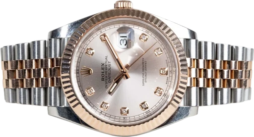 Title: Datejust Diamond Dial
Brand: Rolex
Model: Datejust Diamond G/S
Ref: 126331
Category: Dress
Diameter: 41mm
Functions: Dato
Year:
Price: 115499
Condition: 7.0
Dial Color: Sølv
Strap: Metal
Case material: Andet
Gender: Herre
Match: 100.0%
Billedet er ejet af Chrono Collective (563792) Et Rolex ur