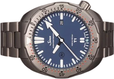 Title: T1 B - 1014.011
Brand: Sinn
Model: T1 B
Ref: 1014.011
Category: Dykker
Diameter: 45mm
Functions: Dato
Year: 2018
Price: 20000
Condition: 8.0
Dial Color: Blå
Strap: Metal
Case material: Titanium
Gender: Herre
Match: 100.0%
Billedet er ejet af Chrono (101150) Et Sinn ur