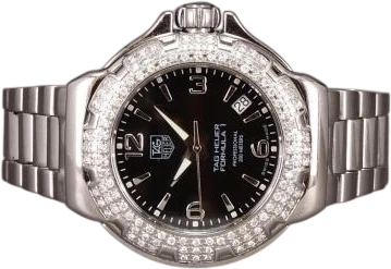 Title: Formula 1 Diamond bazel - WAC1214
Brand: Tag Heuer
Model: Formula 1 lady
Ref: WAC1214
Category: Sport
Diameter: 37mm
Functions: Dato
Year: 2007
Price: 14000
Condition: 8.0
Dial Color: Sort
Strap: Metal
Case material: Stål
Gender: Herre
Match: 100.0%
Billedet er ejet af Chrono (536860) Et Tag Heuer ur