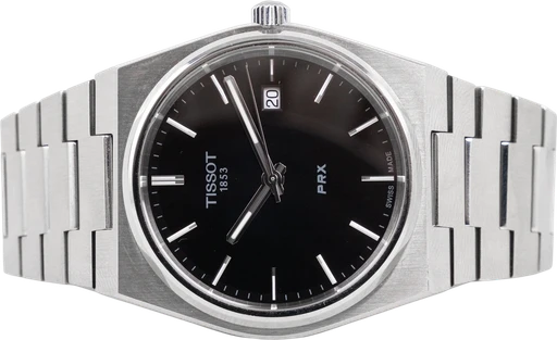 Titel: Prx Quartz (Nyhed)
Mærke: Tissot
Model: PRX Quartz
Ref.: T137.410.11.051.00
Kategori: Dress
Diameter: 40mm
Funktioner: Dato
Årgang:
Pris: 2299
Stand: 7.0 (Brugt)
Skivefarve: Sort
Rem: Metal
Kassemateriale: Stål
Køn: Herre
Match: 100.0%
Billedet ejes af Chrono Collective (946931) Et Tissot ur