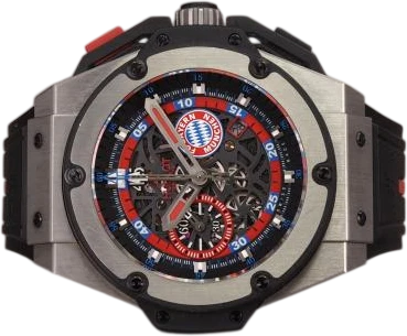 Title: Big Bang King Power - FC Bayern Munich (New)
Brand: Hublot
Model: Big Bang King Power - FC Bayern Munich Limited Edition
Ref: 716.NX.1129.RX.BYM12
Category: Sport
Diameter: 48mm
Functions: Kronograf, Dato
Year:
Price: 70000
Condition: 8.0
Dial Color: Rød
Strap: Gummi
Case material: Titanium
Gender: Herre
Match: 100.0%
Billedet er ejet af Chrono (636961) Et Hublot ur