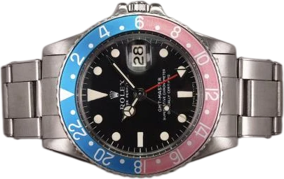 Title: GMT-Master - on hold
Brand: Rolex
Model: 1675
Ref: GMT-Master Long E
Category: Pilot
Diameter: 40mm
Functions: Dato, GMT
Year: 1968
Price: 115000
Condition: 8.0
Dial Color: Sort
Strap: Metal
Case material: Stål
Gender: Herre
Match: 100.0%
Billedet er ejet af Chrono (397471) Et Rolex ur