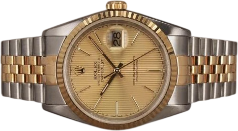 Titel: Datejust 16233 Tapestry (Nyhed)
Mærke: Rolex
Model: Datejust G/S Tapestry
Ref.: 16233
Årgang: 1996
Tilbehør: Papirer
Stand: 8.0 (Brugt)
Pris: 50.000 kr.
Diameter: 36mm
Funktioner: Dato
Skivefarve: Guld
Rem: Metal
Kassemateriale: Stål
Kategori: Dress
Køn: Unisex
Match: 100.0%
Billedet ejes af Chrono (1214909) Et Rolex ur