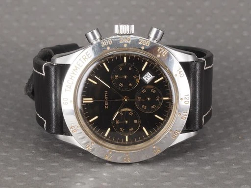 Title: Pre Rainbow Chronograph
Brand: Zenith
Model: Pre Rainbow Chronograph
Ref: 01.0010.430
Category: Racing
Diameter: 40mm
Functions: Kronograf, Dato
Year: 1995
Price: 14000
Condition: undefined
Dial Color: Sort
Strap: Læder
Case material: Stål
Gender: Herre
Match: 100.0%
Billedet er ejet af Chrono (101392) Et Zenith ur