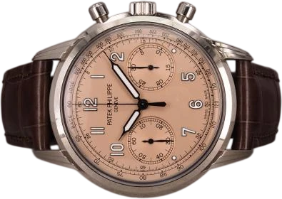 Title: Chronograph 5172G-010
Brand: Patek Philippe
Model: Complications Chronograph
Ref: 5172G-010
Category: Racing
Diameter: 41mm
Functions: Kronograf
Year: 2022
Price: 420000
Condition: 8.0
Dial Color: Guld
Strap: Læder
Case material: Guld
Gender: Herre
Match: 100.0%
Billedet er ejet af Chrono (536856) Et Patek Philippe ur