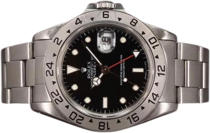 Title: Explorer II 16570 - N serie
Brand: Rolex
Model: Explorer II
Ref: 16570
Category: Sport
Diameter: 40mm
Functions: Dato, GMT
Year: 1992
Price: 45000
Condition: 8.0
Dial Color: Sort
Strap: Metal
Case material: Stål
Gender: Herre
Match: 100.0%
Billedet er ejet af Chrono (443143) Et Rolex ur
