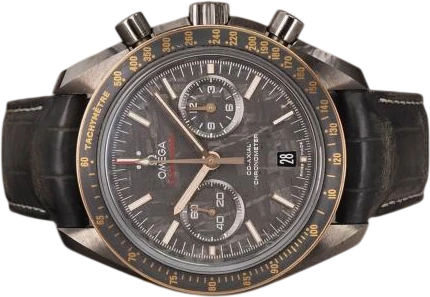 Titel: Speedmaster GSOTM "Meteorite"
Mærke: Omega
Model: Speedmaster Grey Side of the Moon “Meteorite”
Ref.: 311.63.44.51.99.001
Årgang: 2017
Tilbehør: Boks og Papirer
Stand: 7.0 (Brugt)
Pris: 65.000 kr.
Diameter: 44mm
Funktioner: Kronograf, Dato
Skivefarve: Grå
Rem: Læder
Kassemateriale: Keramik
Kategori: Racing
Køn: Herre
Match: 100.0%
Billedet ejes af Chrono (1126896) Et Omega ur