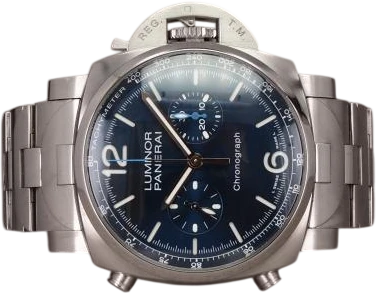 Titel: Luminor Chrono PAM01110 (Nyhed)
Mærke: Panerai
Model: Luminor Chrono
Ref.: PAM01110
Årgang: 2021
Tilbehør: Boks og Papirer
Stand: 8.0 (Brugt)
Pris: 49.000 kr.
Diameter: 44mm
Funktioner: Kronograf
Skivefarve: Blå
Rem: Metal
Kassemateriale: Stål
Kategori: Racing
Køn: Herre
Match: 100.0%
Billedet ejes af Chrono (1147568) Et Panerai ur