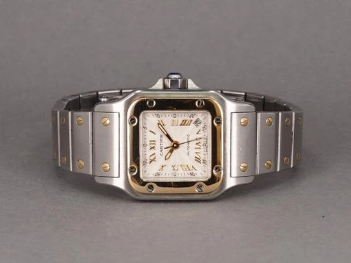 Title: Santos Galbee Automatic G/S - 1/2000
Brand: Cartier
Model: Santos Galbee G/S
Ref: 2423
Category: Dress
Diameter: 24mm
Functions: Dato
Year: 2000
Price: 31000
Condition: undefined
Dial Color: Hvid
Strap: Metal
Case material: Stål
Gender: Dame
Match: 100.0%
Billedet er ejet af Chrono (101216) Et Cartier ur
