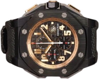 Title: ROO The Legacy
Brand: Audemars Piguet
Model: ROO Arnold Schwarzenegger The Legacy
Ref: 263781O.OO.A001KE.01
Category: Sport
Diameter: 48mm
Functions: Kronograf, Dato
Year: 2011
Price: 220000
Condition: 8.0
Dial Color: Sort
Strap: Andet
Case material: Keramik
Gender: Herre
Match: 100.0%
Billedet er ejet af Chrono (100949) Et Audemars Piguet ur