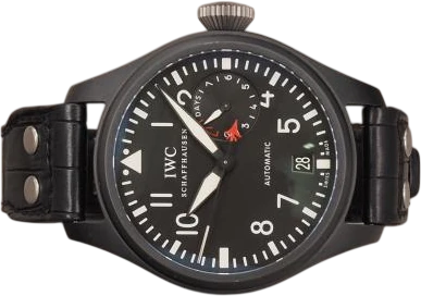 Titel: Big Pilot Top Gun IW501901
Mærke: IWC
Model: Big Pilot’s Watch TOP GUN
Ref.: IW501901
Årgang: 2017
Tilbehør: Boks og Papirer
Stand: 8.0 (Brugt)
Pris: 54.000 kr.
Diameter: 48mm
Funktioner: Dato
Skivefarve: Sort
Rem: Andet
Kassemateriale: Keramik
Kategori: Pilot
Køn: Herre
Match: 100.0%
Billedet ejes af Chrono (1125026) Et IWC ur