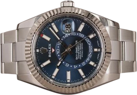 Titel: Sky-Dweller 326934 - 2/2018 (Nyhed)
Mærke: Rolex
Model: Sky-Dweller
Ref.: 326934
Årgang: 2018
Tilbehør: Boks og Papirer
Stand: 8.0 (Brugt)
Pris: 126.000 kr.
Diameter: 42mm
Funktioner: Dato, GMT
Skivefarve: Blå
Rem: Metal
Kassemateriale: Stål
Kategori: Sport
Køn: Herre
Match: 100.0%
Billedet ejes af Chrono (1145772) Et Rolex ur