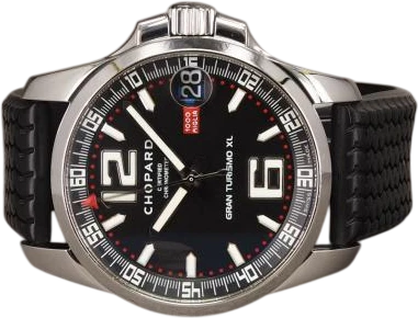 Title: Mille Miglia GT XL
Brand: Chopard
Model: Mille Miglia Gran Turismo XL
Ref: 168997-3001
Category: Sport
Diameter: 44mm
Functions: Dato
Year: 2011
Price: 24000
Condition: 8.0
Dial Color: Sort
Strap: Gummi
Case material: Stål
Gender: Herre
Match: 100.0%
Billedet er ejet af Chrono (108113) Et Chopard ur
