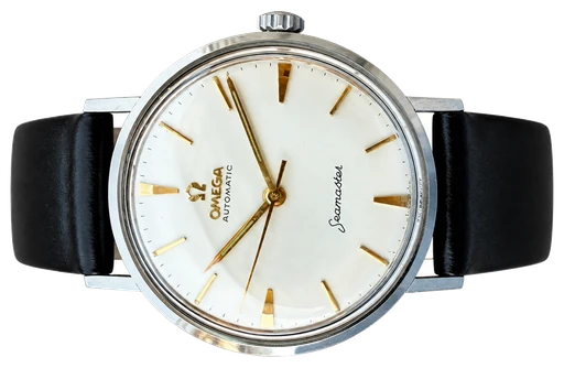Titel: Vintage Seamaster Pre De Ville Automatic (Nyhed)
Mærke: Omega
Model: Seamaster Pre De Ville
Ref.: null
Årgang: 1961
Tilbehør:
Pris: 13.495 kr.
Diameter:
Funktioner:
Skivefarve: Hvid
Rem: Læder
Kassemateriale: Stål
Kategori: Dress
Køn: Unisex
Match: 100.0%
Billedet ejes af Cph Vintage Watches (1111619) Et Omega ur