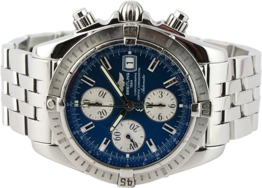 Title: Chronomat EVO A13356
Brand: Breitling
Model: Chronomat
Ref: A13356
Category: Racing
Diameter: 44mm
Functions: Kronograf, Dato
Year: 2008
Price: 21990
Condition: 9.0
Dial Color: Blå
Strap: Metal
Case material: Stål
Gender: Herre
Match: 100.0%
Billedet er ejet af Dreamwatch (282457) Et Breitling ur