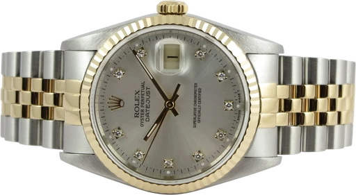 Title: Datejust G/S 16233
Brand: Rolex
Model: Datejust
Ref: 16233
Category: Dress
Diameter: 36mm
Functions: Dato
Year: 1989
Price: 55990
Condition: 9.0
Dial Color: Sølv
Strap: Metal
Case material: Andet
Gender: Herre
Match: 100.0%
Billedet er ejet af Dreamwatch (502347) Et Rolex ur