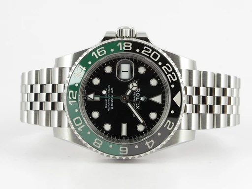 Title: GMT-Master Sprite
Brand: Rolex
Model: GMT-Master
Ref: 126720VTNR
Category: Pilot
Diameter: 40mm
Functions: GMT, Dato
Year: 2023
Price: 117990
Condition: 9.0
Dial Color: Sort
Strap: Metal
Case material: Stål
Gender: Herre
Match: 100.0%
Billedet er ejet af Dreamwatch (295096) Et Rolex ur