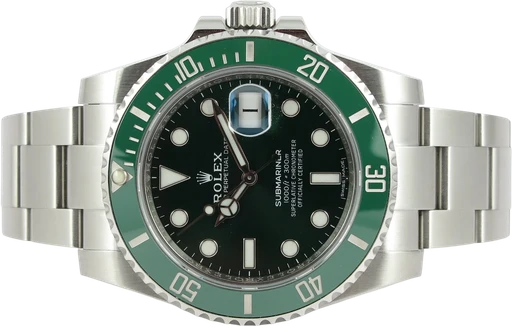 Titel: Submariner - HULK 116610LV (Nyhed)
Mærke: Rolex
Model: Submariner
Ref.: 116610LV
Årgang: 2017
Tilbehør: Boks og Papirer
Stand: 9.0 (Brugt)
Pris: 125.990 kr.
Diameter: 40mm
Funktioner: Dato
Skivefarve: Sort
Rem: Metal
Kassemateriale: Stål
Kategori: Dykker
Køn: Herre
Match: 100.0%
Billedet ejes af Dreamwatch (1127363) Et Rolex ur