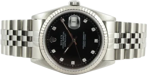 Title: Datejust 36 16234
Brand: Rolex
Model: Datejust 36
Ref: 16234
Category: Dress
Diameter: 36mm
Functions: Dato
Year: 1989
Price: 52990
Condition: 9.0
Dial Color: Sort
Strap: Metal
Case material: Stål
Gender: Herre
Match: 100.0%
Billedet er ejet af Dreamwatch (282431) Et Rolex ur