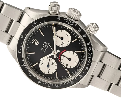 Title: Cosmograph Daytona Ref. 6263 'Big Red' (Paul Newman)
Brand: Rolex
Model: Cosmograph Daytona Ref. 6263 "Big Red"
Ref: 6263
Category: Racing
Diameter: 40mm
Functions: Kronograf
Year: 1970
Price:
Condition:
Dial Color: Sort
Strap: Metal
Case material: Stål
Gender: Herre
Match: 100.0%
Billedet er ejet af ETP Watches (155470) Et Rolex ur