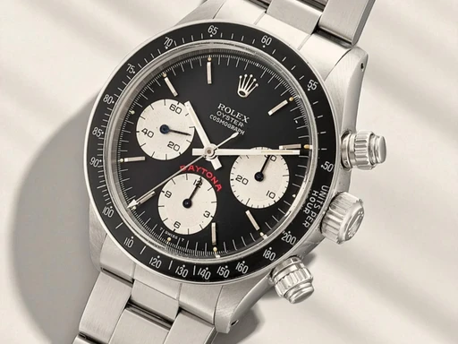 Title: Cosmograph Daytona Ref. 6263 ''Big Red''
Brand: Rolex
Model: Cosmograph Daytona
Ref: 6263
Category: Racing
Diameter: 40mm
Functions: Kronograf
Year: 1970
Price:
Condition:
Dial Color: Sort
Strap: Metal
Case material: Stål
Gender: Herre
Match: 100.0%
Billedet er ejet af ETP Watches (155470) Et Rolex ur
