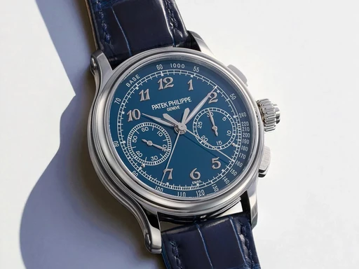 Title: Grand Complications Split-seconds Chronograph Ref. 5370p
Brand: Patek Philippe
Model: Grand Complications Split-seconds Chronograph
Ref: 5370P
Category: Racing
Diameter: nullmm
Functions: Kronograf
Year: null
Price: null
Condition: undefined
Dial Color: Blå
Strap: Læder
Case material: Andet
Gender: Herre
Match: 100.0%
Billedet er ejet af ETP Watches (155465) Et Patek Philippe ur