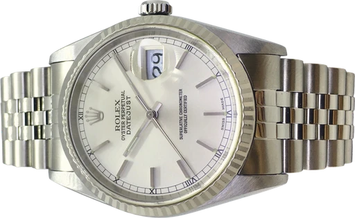 Title: Datejust 36 mm Sølv skive
Brand: Rolex
Model: Datejust 36
Ref: 16234
Category: Dress
Diameter: 36mm
Functions: Dato
Year: 1996
Price: 48000
Condition:
Dial Color: Sølv
Strap: Metal
Case material: Stål
Gender: Herre
Match: 100.0%
Billedet er ejet af Franz Jaeger & Me (126534) Et Rolex ur