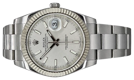 Titel: Datejust 41 Sølv skive
Mærke: Rolex
Model: Datejust 41
Ref.: 126334
Årgang: 2021
Tilbehør: Boks og Papirer
Pris: 75.000 kr.
Diameter: 41mm
Funktioner: Dato
Skivefarve: Sølv
Rem: Metal
Kassemateriale: Stål
Kategori: Dress
Køn: Herre
Match: 100.0%
Billedet ejes af Franz Jaeger & Me (845586) Et Rolex ur