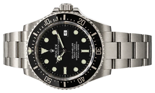 Titel: Sea-Dweller 4000 Meter
Mærke: Rolex
Model: Sea-Dweller
Ref.: 116600
Årgang: 2017
Tilbehør: Boks og Papirer
Pris: 100.000 kr.
Diameter: 40mm
Funktioner: Dato
Skivefarve: Sort
Rem: Metal
Kassemateriale: Stål
Kategori: Dykker
Køn: Herre
Match: 100.0%
Billedet ejes af Franz Jaeger & Me (966717) Et Rolex ur