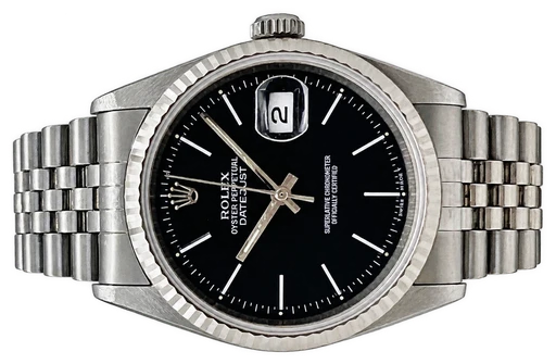 Titel: Datejust 36 sort skive
Mærke: Rolex
Model: Datejust 36
Ref.: 16234
Årgang: 1989
Tilbehør: Boks
Pris: 48.000 kr.
Diameter: 36mm
Funktioner: Dato
Skivefarve: Sort
Rem: Metal
Kassemateriale: Andet
Kategori: Dress
Køn: Unisex
Match: 100.0%
Billedet ejes af Franz Jaeger & Me (101794) Et Rolex ur