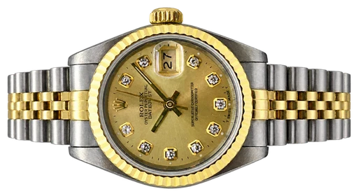 Titel: Datejust 26 mm guld/stål med diamanter
Mærke: Rolex
Model: Datejust
Ref.: 69173
Årgang: 1987
Tilbehør: Boks
Pris: 46.000 kr.
Diameter: 26mm
Funktioner: Dato
Skivefarve: Guld
Rem: Metal
Kassemateriale: Andet
Kategori: Dress
Køn: Dame
Match: 100.0%
Billedet ejes af Franz Jaeger & Me (110917) Et Rolex ur