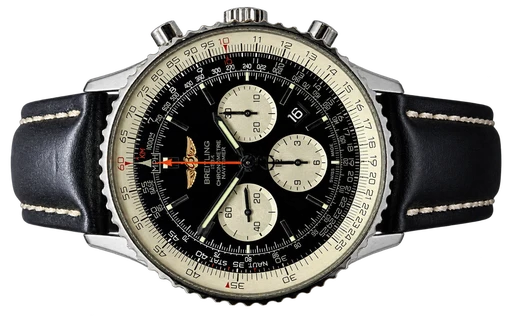 Titel: Navitimer 46 mm
Mærke: Breitling
Model: Navitimer
Ref.: AB0127
Årgang: 2017
Tilbehør: Boks og Papirer
Pris: 37.000 kr.
Diameter: 46mm
Funktioner: Kronograf, Dato
Skivefarve: Sort
Rem: Læder
Kassemateriale: Stål
Kategori: Pilot
Køn: Herre
Match: 100.0%
Billedet ejes af Franz Jaeger & Me (101736) Et Breitling ur