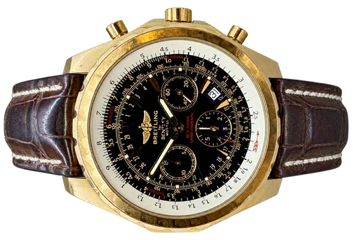 Titel: for Bentley Motors Limited 500 stk
Mærke: Breitling
Model: For Bentley Motors Limited
Ref.: H25363
Årgang: 2010
Tilbehør: Boks og Papirer
Pris: 90.000 kr.
Diameter: 49mm
Funktioner: Kronograf, Dato
Skivefarve: Sort
Rem: Læder
Kassemateriale: Guld
Kategori: Racing
Køn: Herre
Match: 100.0%
Billedet ejes af Franz Jaeger & Me (101729) Et Breitling ur