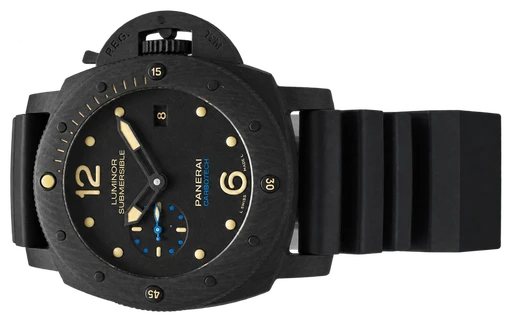 Titel: Submersible Carbotech 3 Days Automatic
Mærke: Panerai
Model: Submersible Carbotech 3 Days Auto
Ref.: PAM 616
Årgang: 2013
Tilbehør: Boks og Papirer
Pris: 82.000 kr.
Diameter: 44mm
Funktioner: Dato
Skivefarve: Sort
Rem: Gummi
Kassemateriale: Carbon Fiber
Kategori: Dykker
Køn: Herre
Match: 100.0%
Billedet ejes af Franz Jaeger & Me (177238) Et Panerai ur