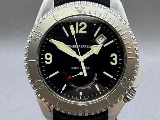 Title: Sea Hawk
Brand: Girard-Perregaux
Model: Sea Hawk
Ref: 4990
Category: Dykker
Diameter: 42mm
Functions: Dato
Year: 2007
Price: 27000
Condition: undefined
Dial Color: Sort
Strap: Læder
Case material: Stål
Gender: Herre
Match: 100.0%
Billedet er ejet af Franz Jaeger & Me (101731) Et Girard-Perregaux ur