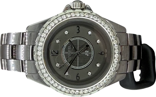 Title: J12 33 mm M Diamanter. (New)
Brand: Chanel
Model: J12
Ref: H2565
Category: Dress
Diameter: 33mm
Functions:
Year: 2015
Price: 32000
Condition:
Dial Color: Sort
Strap: Metal
Case material: Keramik
Gender: Unisex
Match: 100.0%
Billedet er ejet af Franz Jaeger & Me (743055) Et Chanel ur