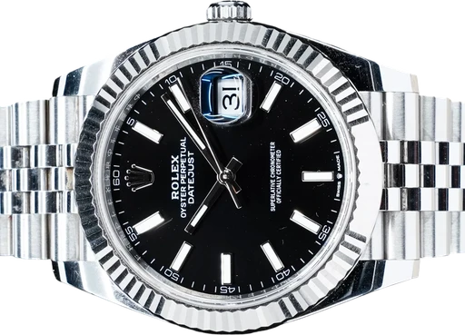 Titel: Datejust 126334 med sort skive og Jubilee-lænke (Nyhed)
Mærke: Rolex
Model: Datejust
Ref.: 126334
Årgang: 2023
Tilbehør: Boks og Papirer
Stand: 9.0 (Brugt)
Pris: 91.995 kr.
Diameter: 41mm
Funktioner: Dato
Skivefarve: Sort
Rem: Metal
Kassemateriale: Stål
Kategori: Dress
Køn: Herre
Match: 100.0%
Billedet ejes af GP Watches (1198113) Et Rolex ur