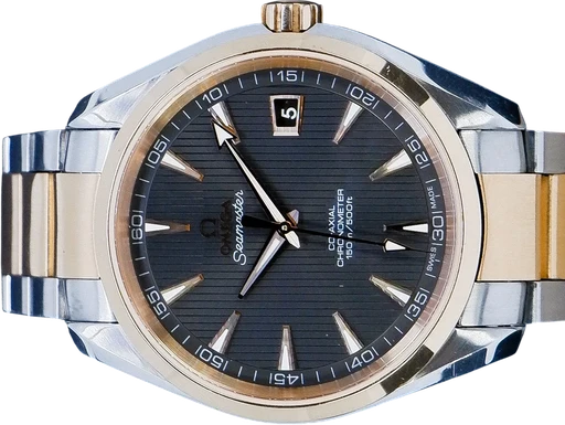 Title: Seamaster Aqua Terra
Brand: Omega
Model: Seamaster Aqua Terra
Ref: 23123422106001
Category: Dress
Diameter: 42mm
Functions: Dato
Year: 2014
Price: 43995
Condition: 9.0
Dial Color: Grå
Strap: Metal
Case material: Guld
Gender: Herre
Match: 100.0%
Billedet er ejet af GP Watches (145622) Et Omega ur