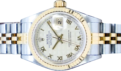 Title: Datejust 69173 (New)
Brand: Rolex
Model: Datejust
Ref: 69173
Category: Dress
Diameter: 26mm
Functions: Dato
Year: 1992
Price: 35995
Condition: 8.0
Dial Color: Hvid
Strap: Metal
Case material: Stål
Gender: Dame
Match: 100.0%
Billedet er ejet af GP Watches (710112) Et Rolex ur