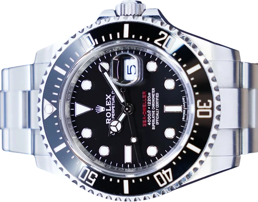 Title: Sea-Dweller 43 MM
Brand: Rolex
Model: Sea-Dweller
Ref: 126600
Category: Dykker
Diameter: 43mm
Functions: Dato
Year: 2017
Price: 76995
Condition: 9.0
Dial Color: Sort
Strap: Metal
Case material: Stål
Gender: Herre
Match: 100.0%
Billedet er ejet af GP Watches (705921) Et Rolex ur