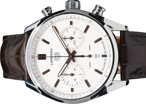 Titel: Carrera 42 MM
Mærke: Tag Heuer
Model: Carrera Chronograph
Ref.: CBN2013.FC6483
Årgang: 2023
Tilbehør: Boks og Papirer
Stand: 9.0 (Brugt)
Pris: 29.995 kr.
Diameter: 42mm
Funktioner: Kronograf, Dato
Skivefarve: Sølv
Rem: Læder
Kassemateriale: Stål
Kategori: Racing
Køn: Herre
Match: 100.0%
Billedet ejes af GP Watches (1129382) Et Tag Heuer ur